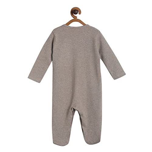 Image of miniklub Baby Round Neck Long Sleeve Knitted Cotton Sleep Suit, Pack of 2 (White Color)