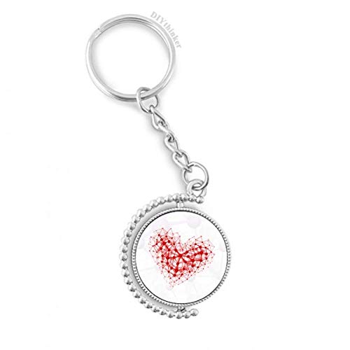 Idée cadeau enseignant et physicien avec ce porte-clés rotatif illustration atomique rouge