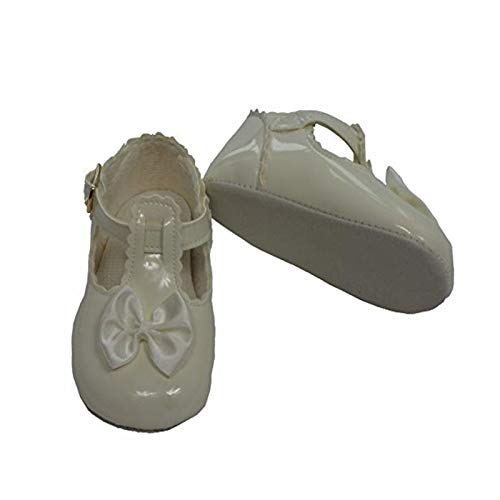 Gorgeous Collection - Zapatos primeros pasos para niña blanco Marfil 0 UK / recién nacido-3Meses