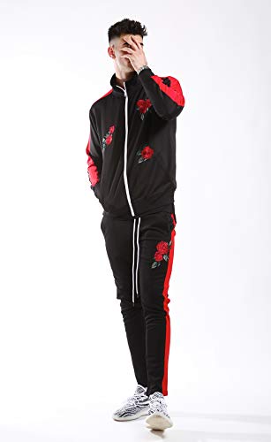 Image of SCREENSHOT-TRACK JACKET Mens Urban Hip Hop Premium Track Jacket - Slim Fit Side Taping Sportswear Urbanwear Streetwear Top