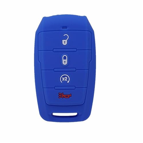 Etui clés télécommande silicone 4 boutons Dodge Ram grip anti-dérapant noir