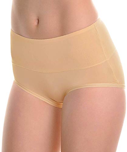 Image of ToBeInStyle Women's Pack of 6 High-Waisted Girdle Brief Tummy Support Everyday Panties