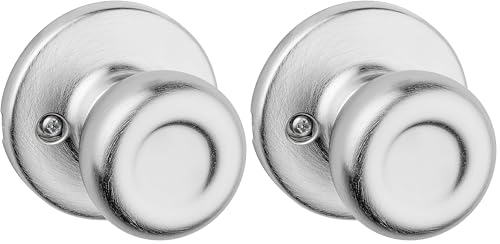 Image of Kwikset 94880-573 Tylo Half-Dummy Knob in Satin Chrome (Pack of 2)