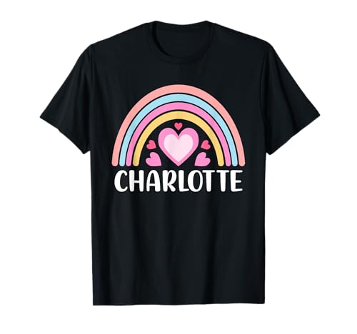Charlotte North Carolina for Women Cute Rainbow Charlotte T-Shirt