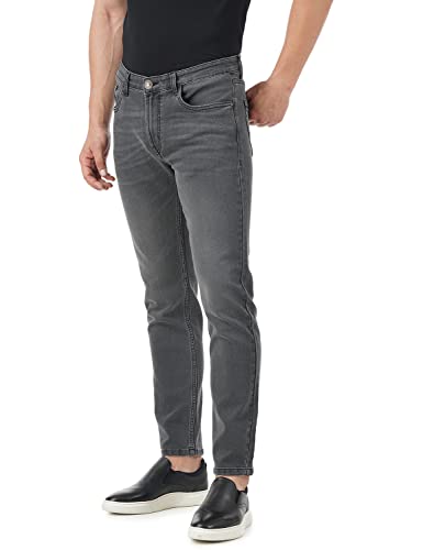 Image of INKD Men's Regular Fit Jeans - Mid-Rise | Cotton Blend | Classic Styling | Stretchable Fabric | Classic 5 Pocket Styling (Available in Plus Sizes)