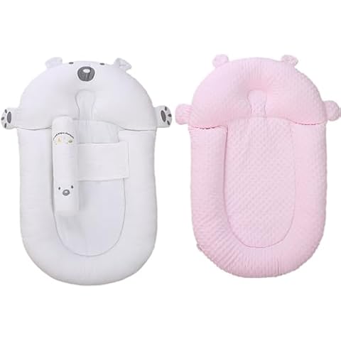 Lucakuins Baby Lounger for Newborn Infants Baby Nest Breathable Two-Sided Cotton Cartoon Sleeping Beds Bionic Organic Lounger Cover