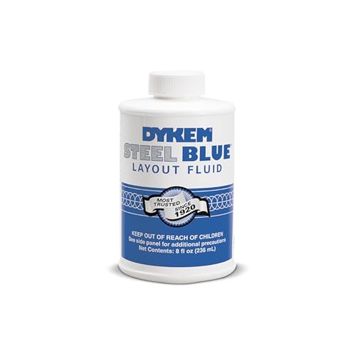 Dykem 80400 Steel Blue Layout Fluid 8 oz Brush-In-Cap