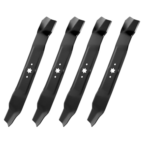 IDEASURE 942-0616A Mulching Blades for 42 Deck 742-0616A Blades Compatible with Craftsman Troy-Bilt MTD Riding Lawn Mower Replaces 942-04308 742-04308 942-0616 942-0616-X 942-04126-X 4 Pack