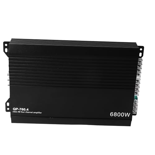 Aramox 4 Kanal Verstärker Auto Auto-Stereo-Verstärker, Auto-o-Verstärker, 4-Kanal-Aluminiumlegierung, Leistungsverstärker mit Hoher Wärmeableitung, Auto-Lautsprecher, Auto-o-Verstärker
