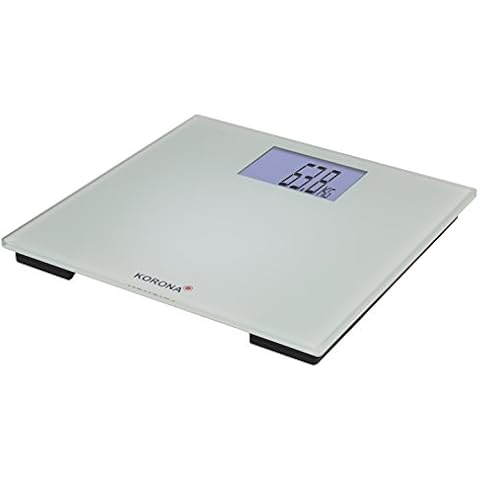 Korona 73230 Digitale Personenwaage Romy - Körperwaage aus Glas mit extra großem LCD Display Cover