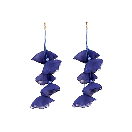 Boucles d'oreilles fleur en tissu le cadeau artisanal idéal pour femme