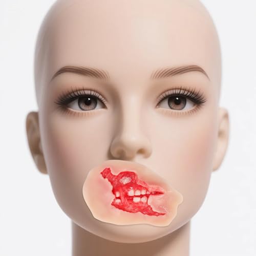 Image of Adhesive Maxillofacial Wound Care Trainer, Exposed Denture Avulsion Simulator, Oral Trauma Simulation, Oral Injury Wound Model for Emergency Care Training
