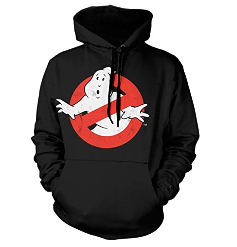 Ghostbusters Officially Licensed Distressed Logo Hoodie