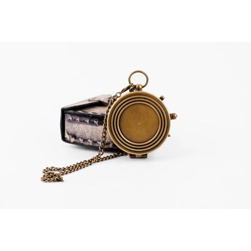 Brújula funcional de latón con cubierta de cuero, estilo náutico vintage, regalo coleccionable miniatura 5