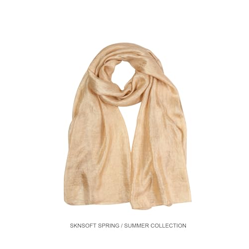 Lightweight Solid Printed Plaid Fashion Scarf for Women for Spring and Summer4