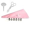 1 0PC / SET Siliconen DIY Icing piping crème gebak tas + 6 st cake nozzle tips decorating gereedschap + spijker lifter…