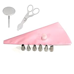 1 0PC / SET Siliconen DIY Icing piping crème gebak tas + 6 st cake nozzle tips decorating gereedschap + spijker lifter…