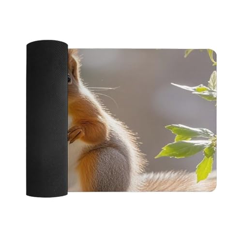 Protector para escritorio con diseño ardilla, base de goma antideslizante, grande miniatura 3