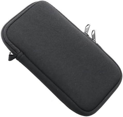 Neoprene Cell Phone Sleeve Shock Proof Pouch with Neck Strap for Samsung Galaxy A16 A17 A06 A05 Galasy S25 Ultra S24 FE iPhone 17 Pro Max Moto G Play 2024 Pixel 9 Pro XL (Black, XL)