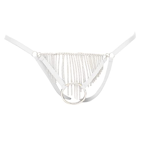 Sexy Lingerie for Men Role Play New Mens Chain Taste Underwear Ring Hollow Net Chain Cover Mens Sexy Thong