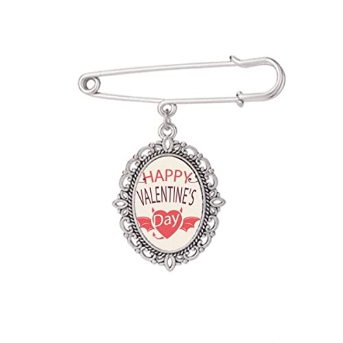 Broche ailes de diable cœur Saint-Valentin M, accessoire mode gothique chic pour femme et homme