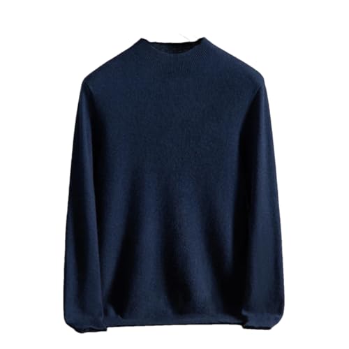 Dcvmvmn Men's Cashmere Sweater Half High Collar Solid Color Pullover Knitting Sweater