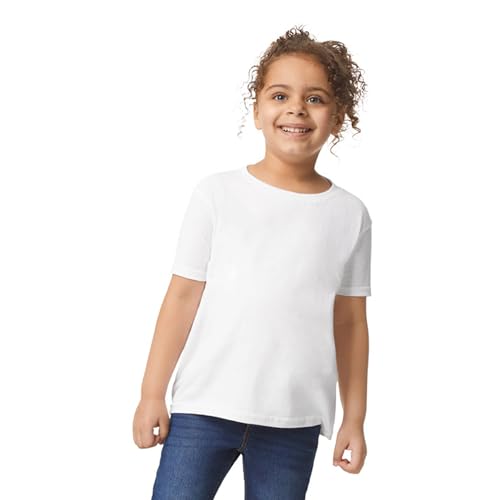 Gildan Youth Toddler T-Shirt, Style G5100P, 2-Pack, White, 4T - image 2