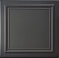 A La Maison Ceilings R24 Line Art Glue-up Styrofoam Ceiling Tile (129.6 sq. ft./Case), Pack of 48, Black Matte