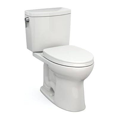 TOTO® Drake® II 1G® Two-Piece Elongated 1.0 GPF Universal Height Toilet with CEFIONTECT and SS124 SoftClose Seat, WASHLET+ Ready, Colonia White - MS454124CUFG#11