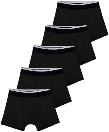 TIICHOO Inkontinenzslip für Kinder Baumwoll Unterhosen für Jungen Waschbare Unterwäsche 5er Pack