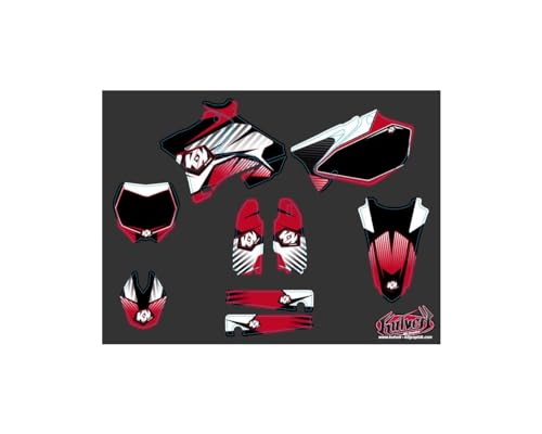 Kit déco Yamaha 250 YZ Rouge style Factory aux finitions graphiques premium - 2