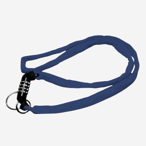 Kuhaku Mandarin Mandarin Double Loop 140, Dial Type Bicycle Chain Lock, 4 Digit Freely Settings, Thickness 0.2 inches (4 mm) x Length 55.1 inches (140 cm), Navy