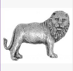 Gift Box Pewter Lion Pin Badge or Brooch Gift for Scarf, Tie, Hat, Coat or Bag