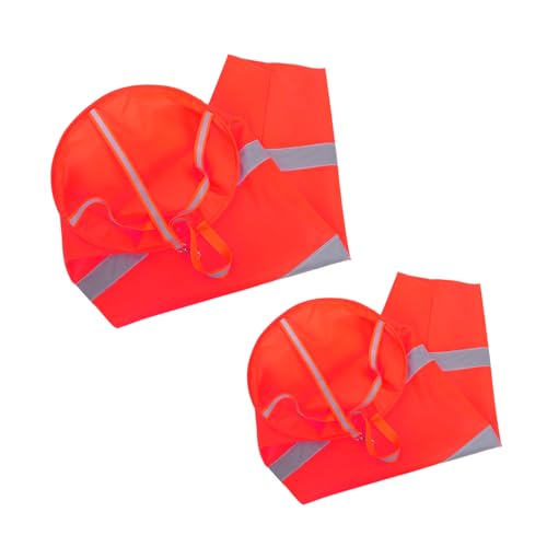 BESPORTBLE 2piezas Veleta Naranja Mangas De Viento para Exteriores Indicador De Dirección del Viento Diseño Reflectante Bolsa para Medir La Dirección del para Jardín y De Construcción
