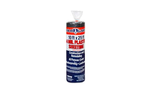 Film-Gard 626161 Consumer Plastic Sheeting 10 Width x 25 Length x 4 mil thick Black