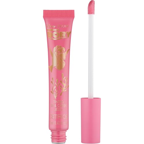 Catrice Disney Pixar Finding Dory Tinted Lip & Cheek Jelly, Lipgloss, Nr. 010, Pink, farbanpassend, mit Ölen, natürlich, vegan, ohne Parabene, Nanopartikel frei, glutenfrei, 1er Pack (12ml)
