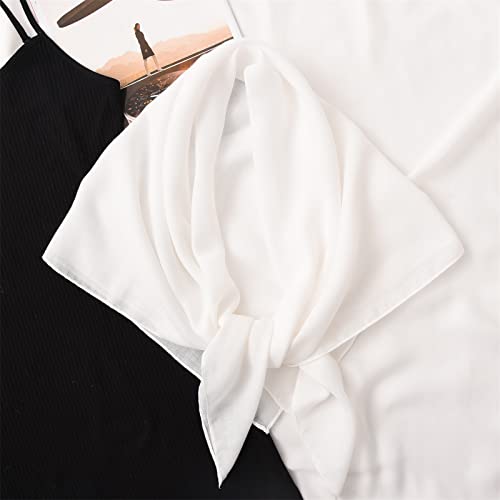 Yizelli 35 x 35 Inches Square Scarf Solid Color Neckerchief 90cm Hair Head Scarf for Women Girls3
