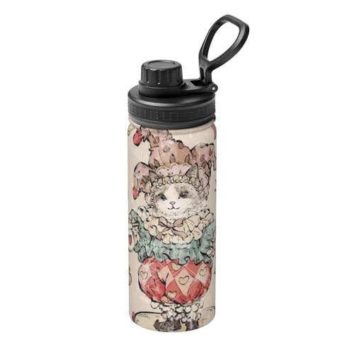 センチメンタルサーカス (7) マグボトル 水筒 530ml 大容量 真空 断熱 保温 保冷 スポーツボトル 直飲み スクリュー 2重構造 広口 魔法瓶 ハンドル付 おしゃれ 軽量 大人 子供用 山登り 運動 旅行 キャンプ スポーツ アウトドア 洗いやす