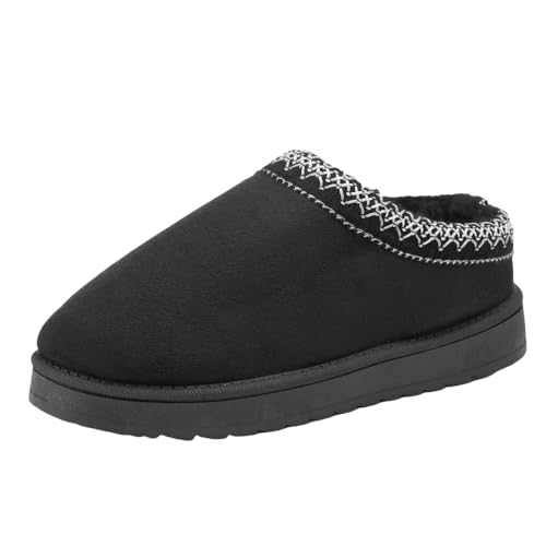 Women's Slippers Platform Mini Faux Fur Warm Winter Snow Boots Indoor/Outdoor Anti-Slip Slipper Comfy Fur Fleece Lined Sneakers House slippers Short Ankle Boot