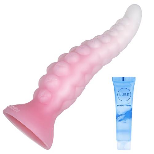 Small Pink Tentacle Silicone Dildo Fantasy Dildo for Men Women Couple Play | 3 Layer Soft Sturdy Craft, Heatable Jelly Texture Smooth Easy Insertion Big Suction Cup For Universal Adult Intim