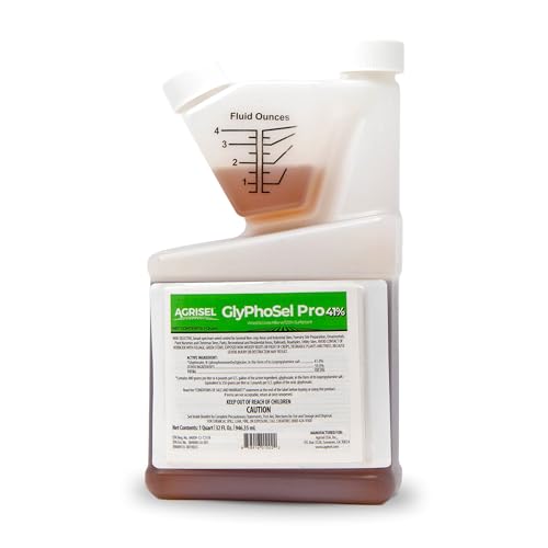 Agrisel GlyPhoSel Pro Weed Killer Tackles Hard-to-Kill Weeds Low-Odor Easy Mixing Pet Safe 32 Ounces