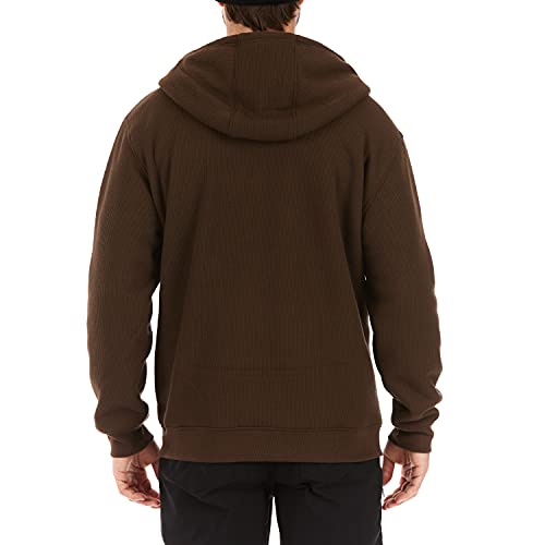 Image of Smith's Workwear Mens Big Men's Sherpa-bonded Thermal Knit Hooded Jacket