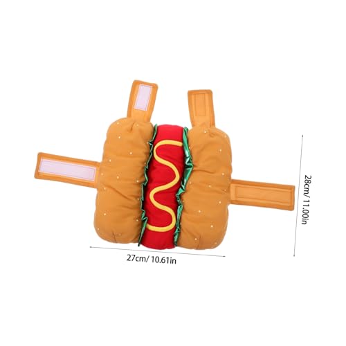 Disfraz para perro Hot Dog talla XS cómodo y elástico miniatura 2