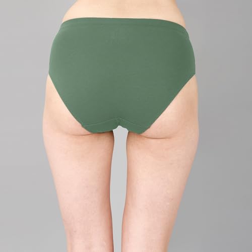 Image of SOIE Women High Rise Full Coverage Solid Colour Cotton Stretch Hipster Panty (Pack of 3)