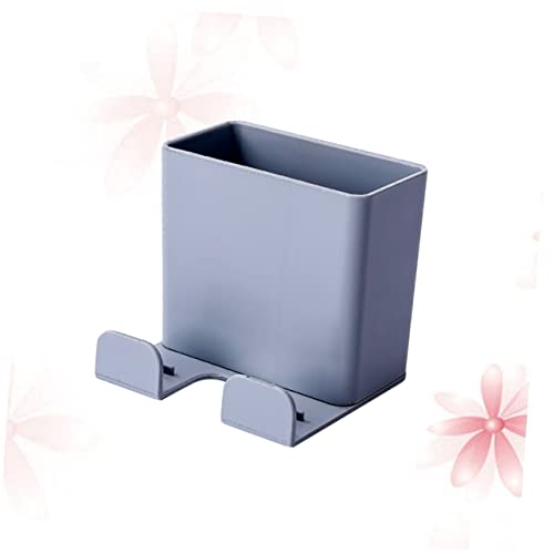 Levemolo 2pcs Wall Mounted Phone Charging Rack Space-Saving Mobile Organizer with Cable Management Grey Color for Home and Office Use