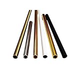 Tubo de conexión con rosca hembra M10 interior, varilla recta hueca, retro, negro, blanco, dorado y plateado, pieza for lámpara de mesa, bricolaje(100 mm,Brass Gold)