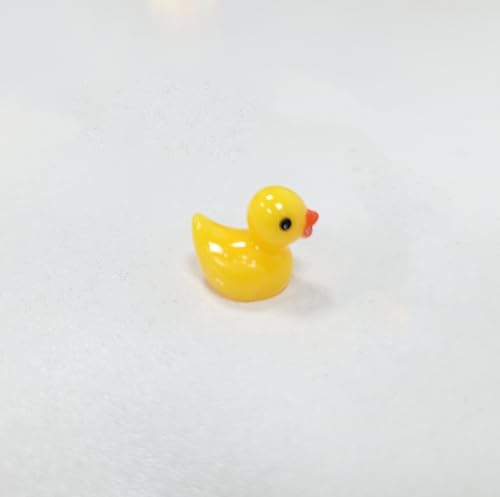 Fexinshern Mikro-Landschaftsdekoration Kleine gelbe Ente Kleinente aus Kunstharz 100 Stück, Tierfiguren & Tierstatuen, Sammlerfiguren, Figuren & Idole für das Armaturenbrett fürs Auto Dekorationen