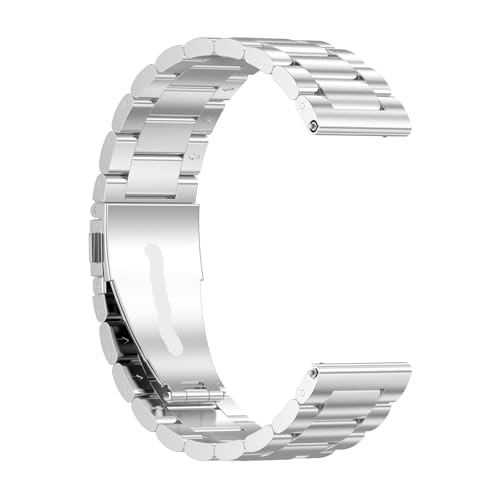 APVMFMKLTG Correa De 20 Mm/22 Mm For Samsung Fit For Galaxy Watch 4 6 Fit For Classic/5/5 Pro/46 Mm/42 Mm/Active 2/3 Gear S3 Pulsera Fit For Correa Fit For Huawei Fit For GT/2/3 Pro Band(Silver,20MM U