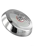 Trayneel Kochtopfdeckel aus 304 Edelstahl mit Tischplatte aus gehärtetem Glas für 28 cm oder 30 cm Töpfe und Pfannen, auslaufsicher, belüftet, visueller Deckel, spülmaschinenfest, hitzebeständiger
