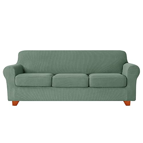 Housse de coussin extensible anti glisse jacquard 2 places W - 2